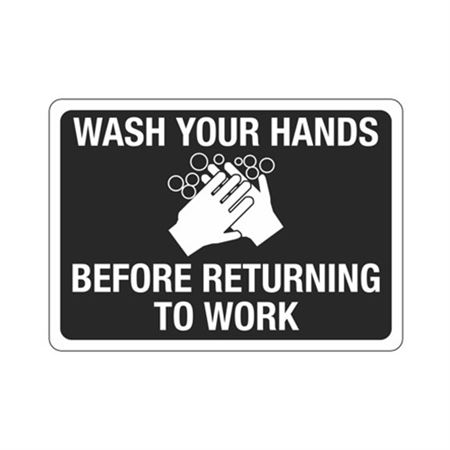 Wash Your Hands Before Returning To Work Sign